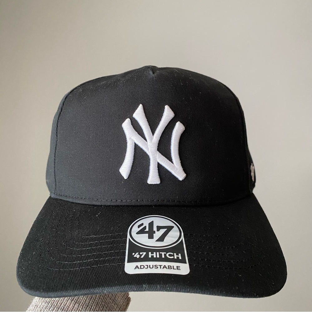 ‘47 Brand Adjustable Hitch MLB Cap New York Yankees Cap 47 Hitch Men Black Hat